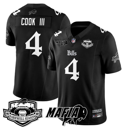 BUF Mafia Gothic Vapor Limited Jersey - Farewell Highmark Patch - Stitched