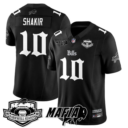 BUF Mafia Gothic Vapor Limited Jersey - Farewell Highmark Patch - Stitched