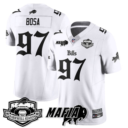 BUF Mafia Gothic Vapor Limited Jersey - Farewell Highmark Patch - Stitched