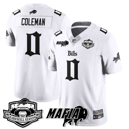 BUF Mafia Gothic Vapor Limited Jersey - Farewell Highmark Patch - Stitched