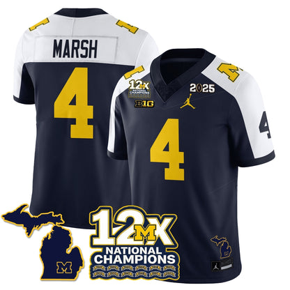 MICH 12x-Time National Champions Vapor Limited Football Jersey - Stitched