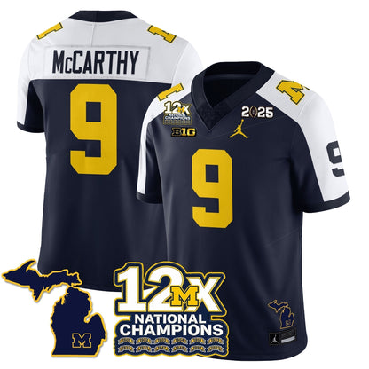 MICH 12x-Time National Champions Vapor Limited Football Jersey - Stitched