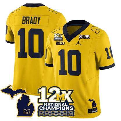 MICH 12x-Time National Champions Vapor Limited Football Jersey - Stitched