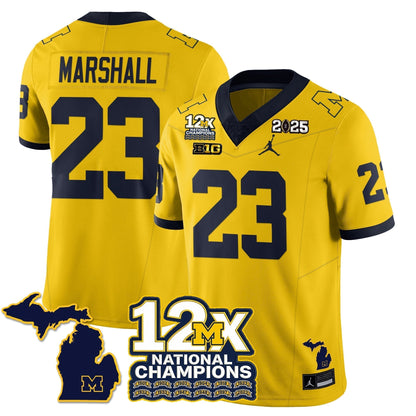 MICH 12x-Time National Champions Vapor Limited Football Jersey - Stitched