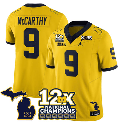MICH 12x-Time National Champions Vapor Limited Football Jersey - Stitched