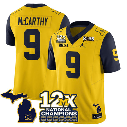 MICH 12x-Time National Champions Vapor Limited Football Jersey - Stitched