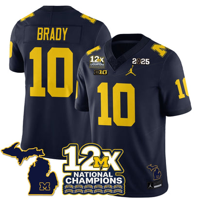 MICH 12x-Time National Champions Vapor Limited Football Jersey - Stitched