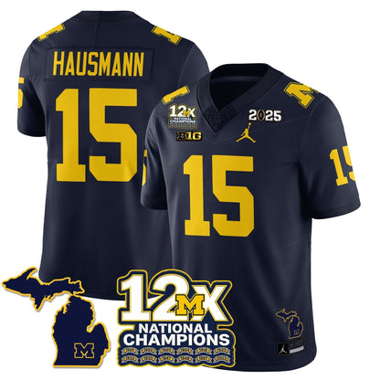 MICH 12x-Time National Champions Vapor Limited Football Jersey - Stitched