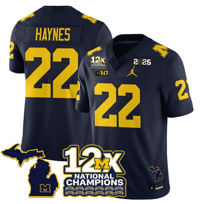 MICH 12x-Time National Champions Vapor Limited Football Jersey - Stitched