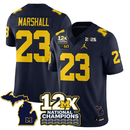MICH 12x-Time National Champions Vapor Limited Football Jersey - Stitched