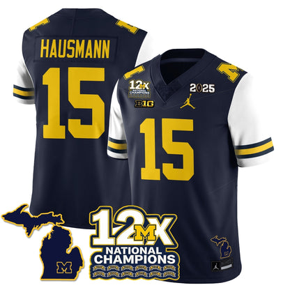 MICH 12x-Time National Champions Vapor Limited Football Jersey - Stitched