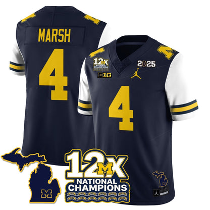 MICH 12x-Time National Champions Vapor Limited Football Jersey - Stitched