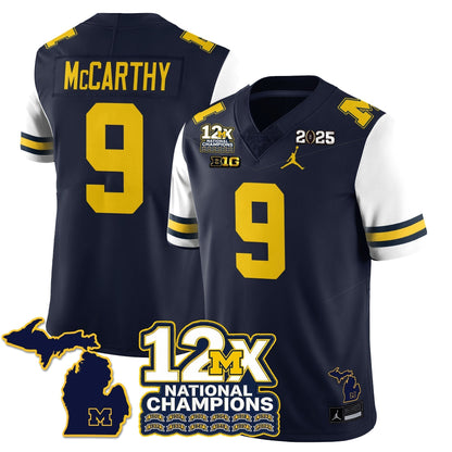 MICH 12x-Time National Champions Vapor Limited Football Jersey - Stitched