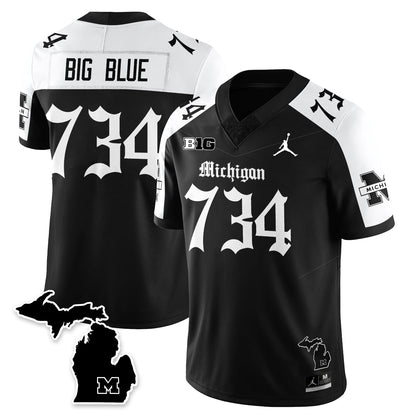 MICH Gothic Vapor Limited Football Jersey - Stitched