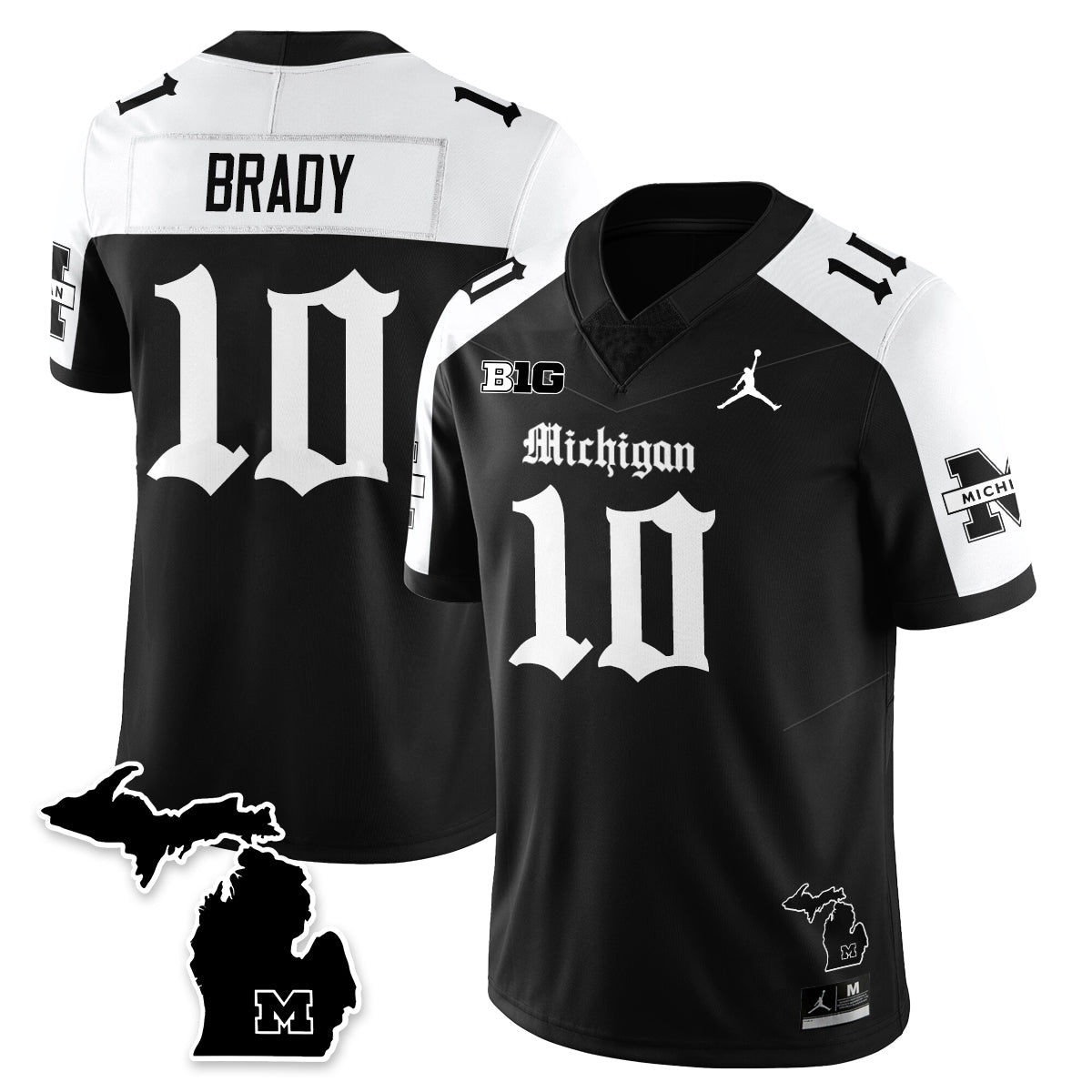 MICH Gothic Vapor Limited Football Jersey - Stitched