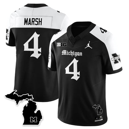 MICH Gothic Vapor Limited Football Jersey - Stitched