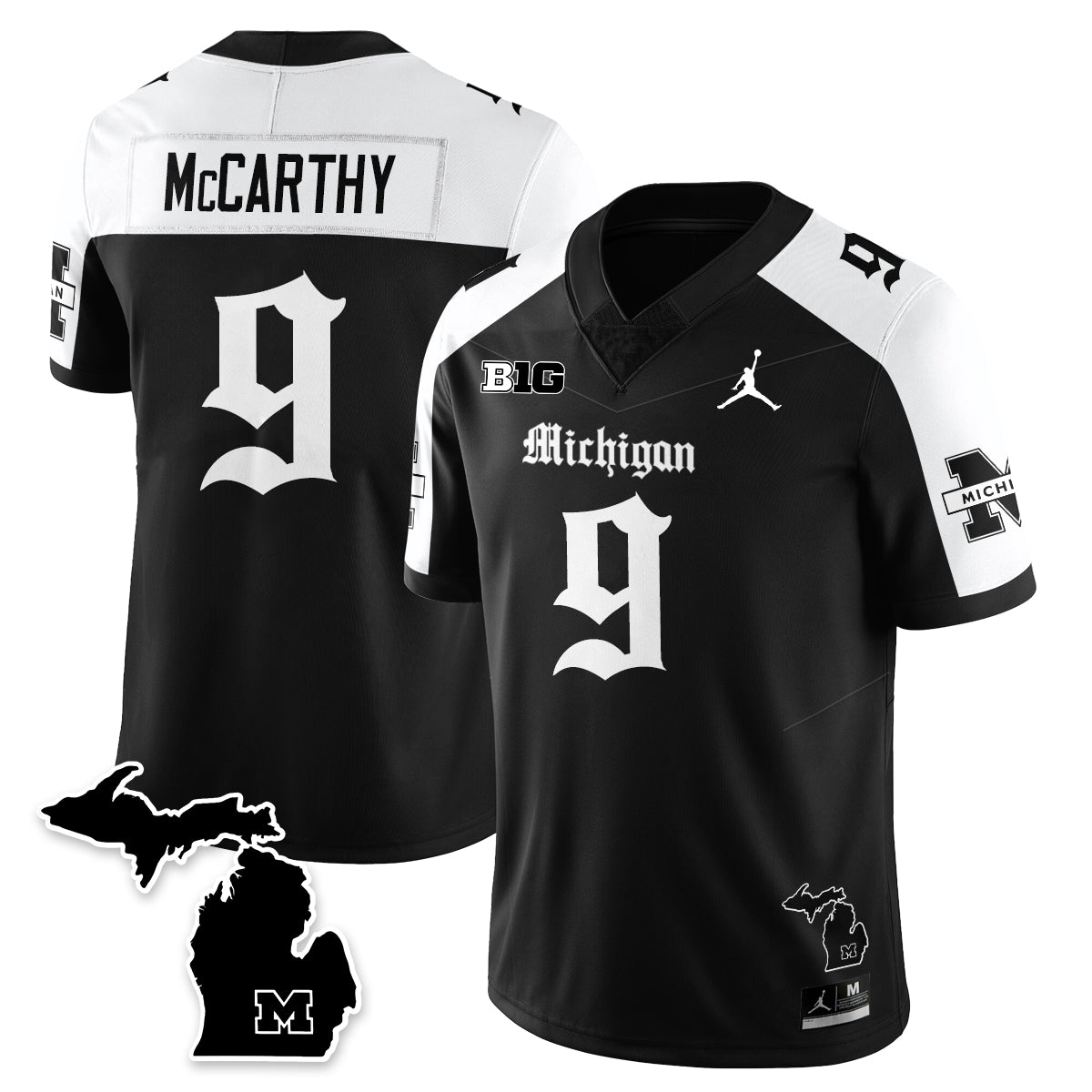 MICH Gothic Vapor Limited Football Jersey - Stitched