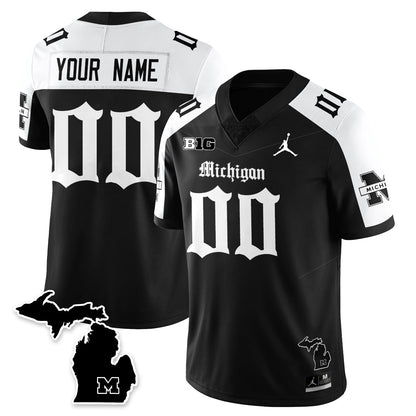 MICH Gothic Vapor Limited Football Jersey - Stitched