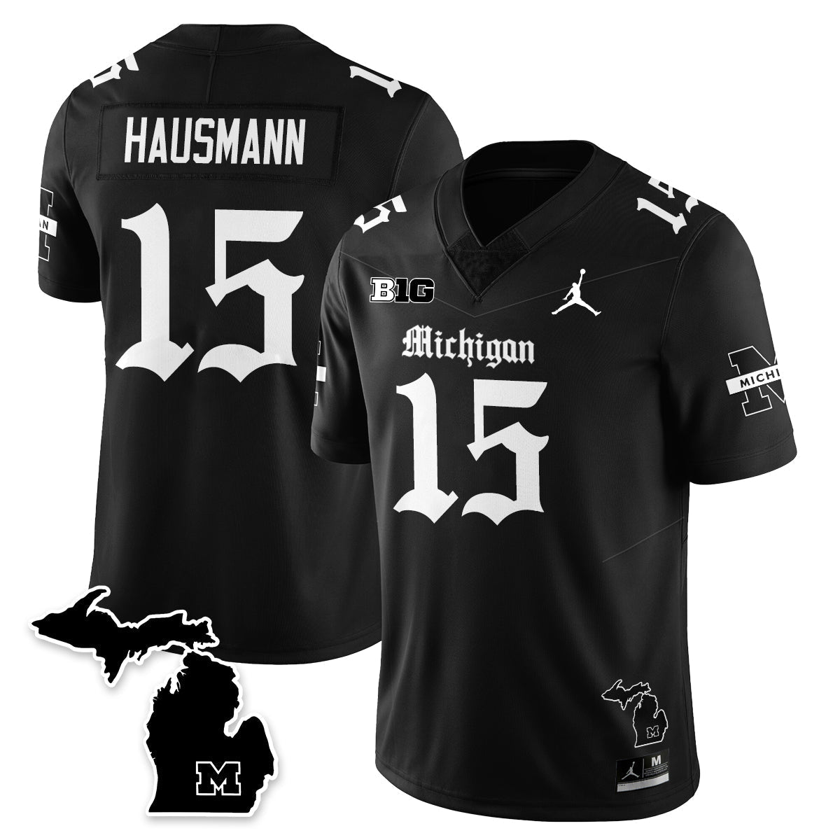 MICH Gothic Vapor Limited Football Jersey - Stitched
