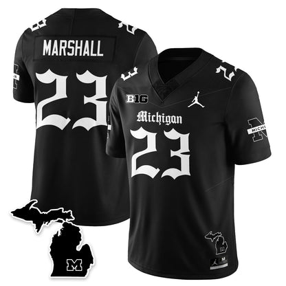 MICH Gothic Vapor Limited Football Jersey - Stitched