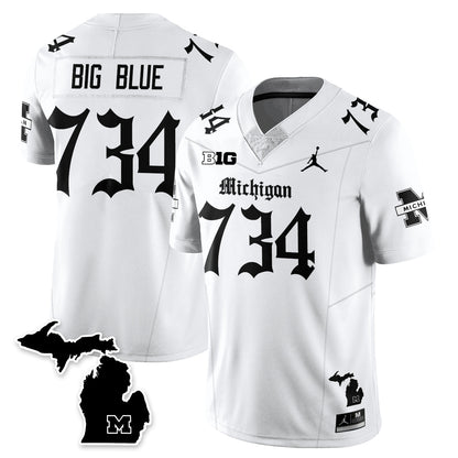 MICH Gothic Vapor Limited Football Jersey - Stitched