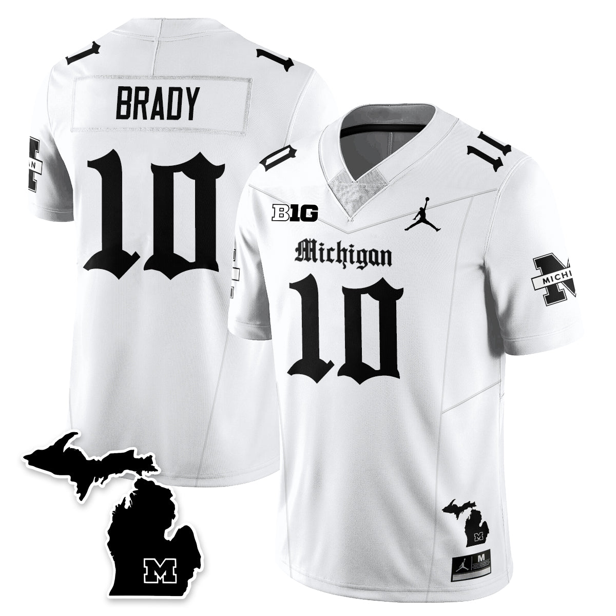 MICH Gothic Vapor Limited Football Jersey - Stitched