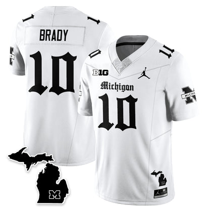 MICH Gothic Vapor Limited Football Jersey - Stitched
