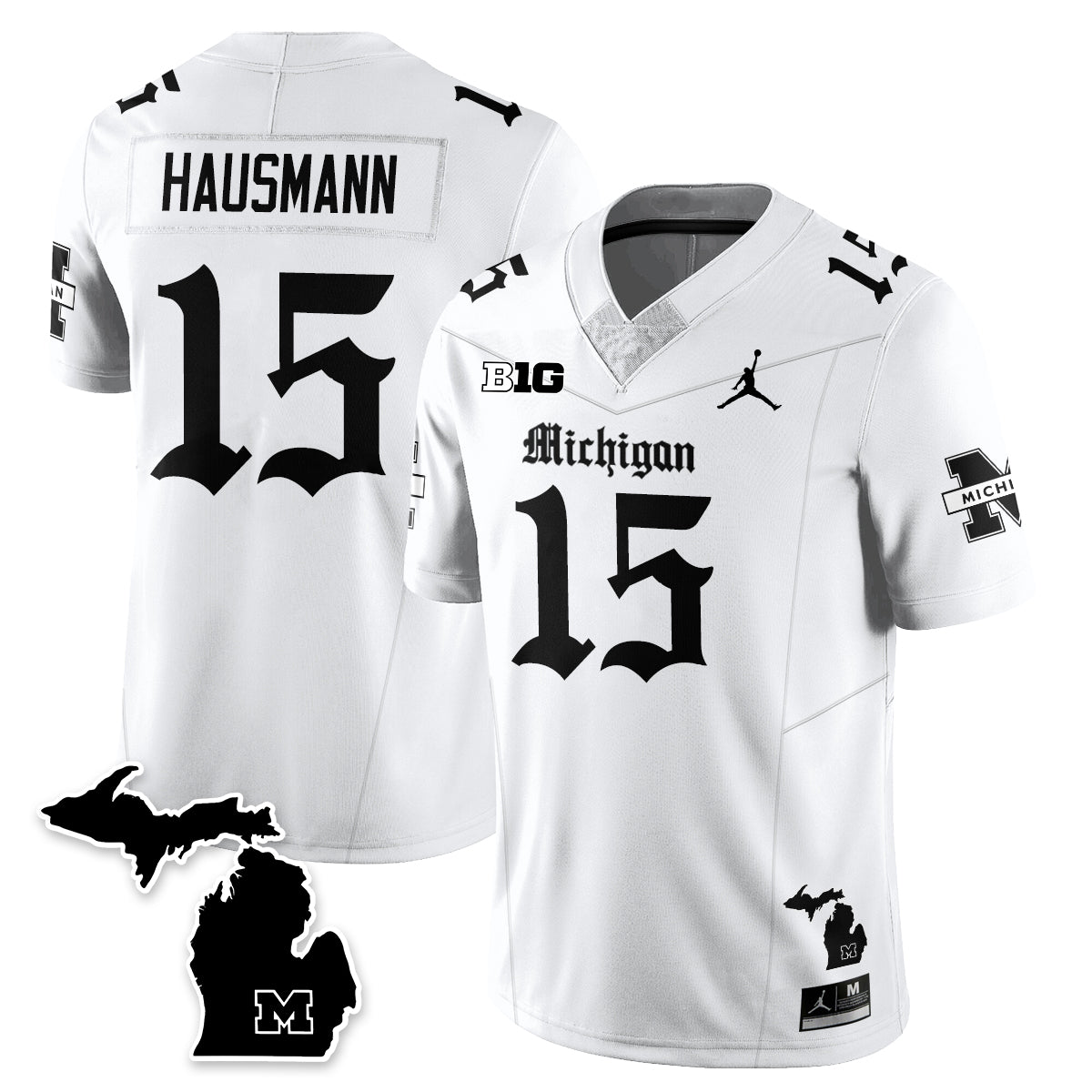 MICH Gothic Vapor Limited Football Jersey - Stitched