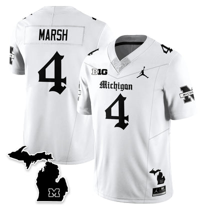 MICH Gothic Vapor Limited Football Jersey - Stitched