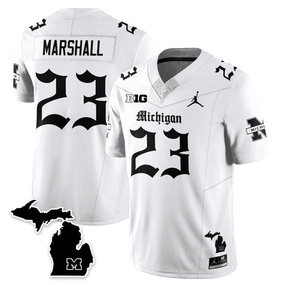 MICH Gothic Vapor Limited Football Jersey - Stitched