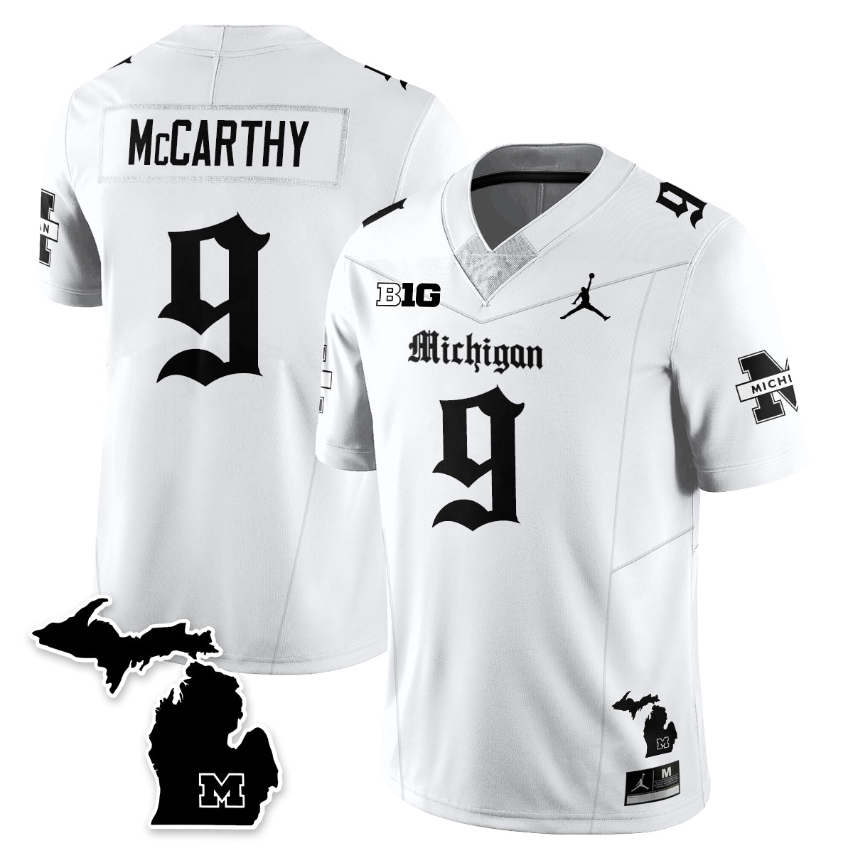 MICH Gothic Vapor Limited Football Jersey - Stitched
