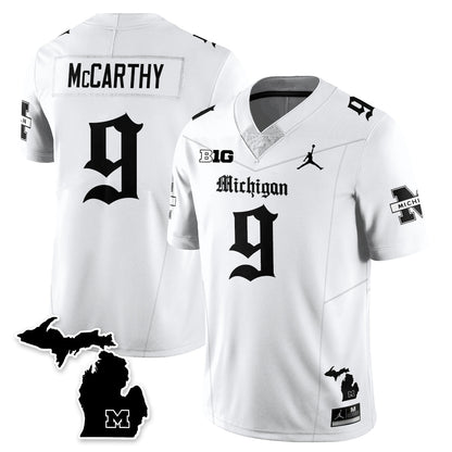 MICH Gothic Vapor Limited Football Jersey - Stitched