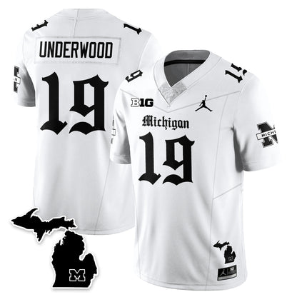 MICH Gothic Vapor Limited Football Jersey - Stitched