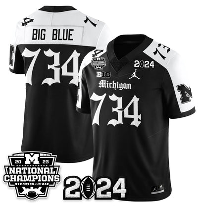 MICH Gothic 2023 National Champions Vapor Limited Football Jersey - Stitched
