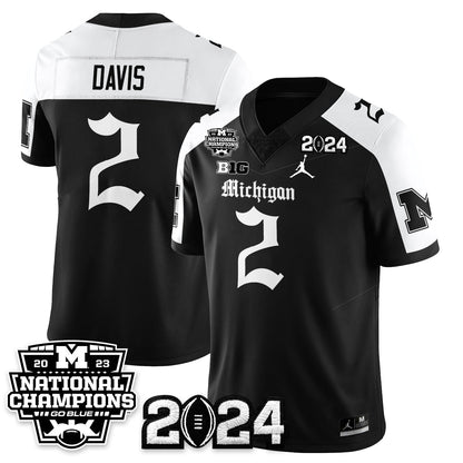 MICH Gothic 2023 National Champions Vapor Limited Football Jersey - Stitched
