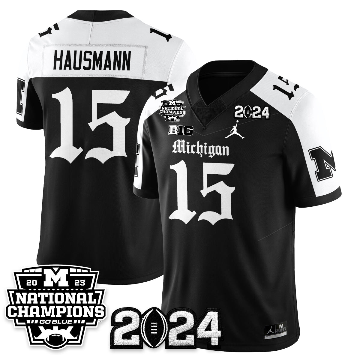 MICH Gothic 2023 National Champions Vapor Limited Football Jersey - Stitched