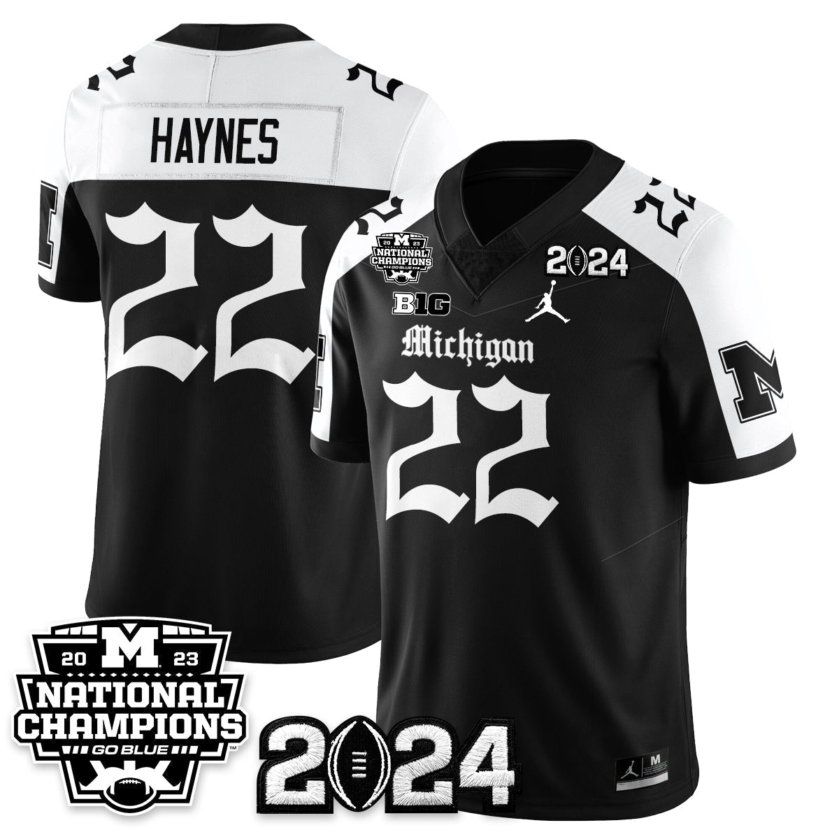 MICH Gothic 2023 National Champions Vapor Limited Football Jersey - Stitched