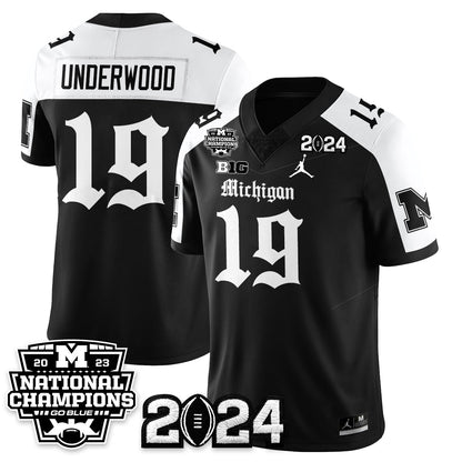 MICH Gothic 2023 National Champions Vapor Limited Football Jersey - Stitched