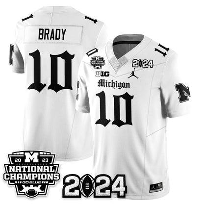 MICH Gothic 2023 National Champions Vapor Limited Football Jersey - Stitched
