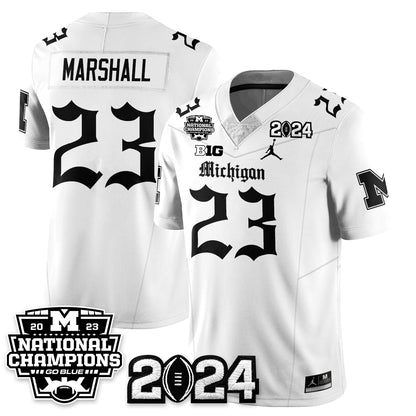 MICH Gothic 2023 National Champions Vapor Limited Football Jersey - Stitched