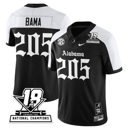 BAMA 18x-Time National Champions Gothic Vapor Limited Jersey - Stitched
