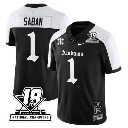 BAMA 18x-Time National Champions Gothic Vapor Limited Jersey - Stitched
