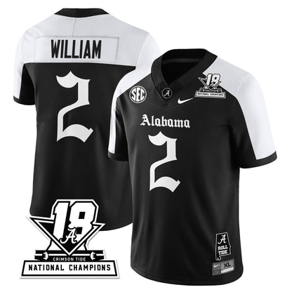 BAMA 18x-Time National Champions Gothic Vapor Limited Jersey - Stitched