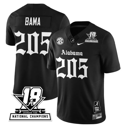 BAMA 18x-Time National Champions Gothic Vapor Limited Jersey - Stitched