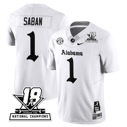 BAMA 18x-Time National Champions Gothic Vapor Limited Jersey - Stitched
