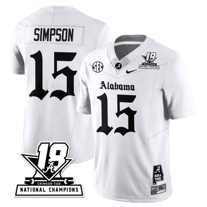 BAMA 18x-Time National Champions Gothic Vapor Limited Jersey - Stitched