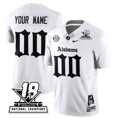 BAMA 18x-Time National Champions Gothic Vapor Limited Jersey - Stitched
