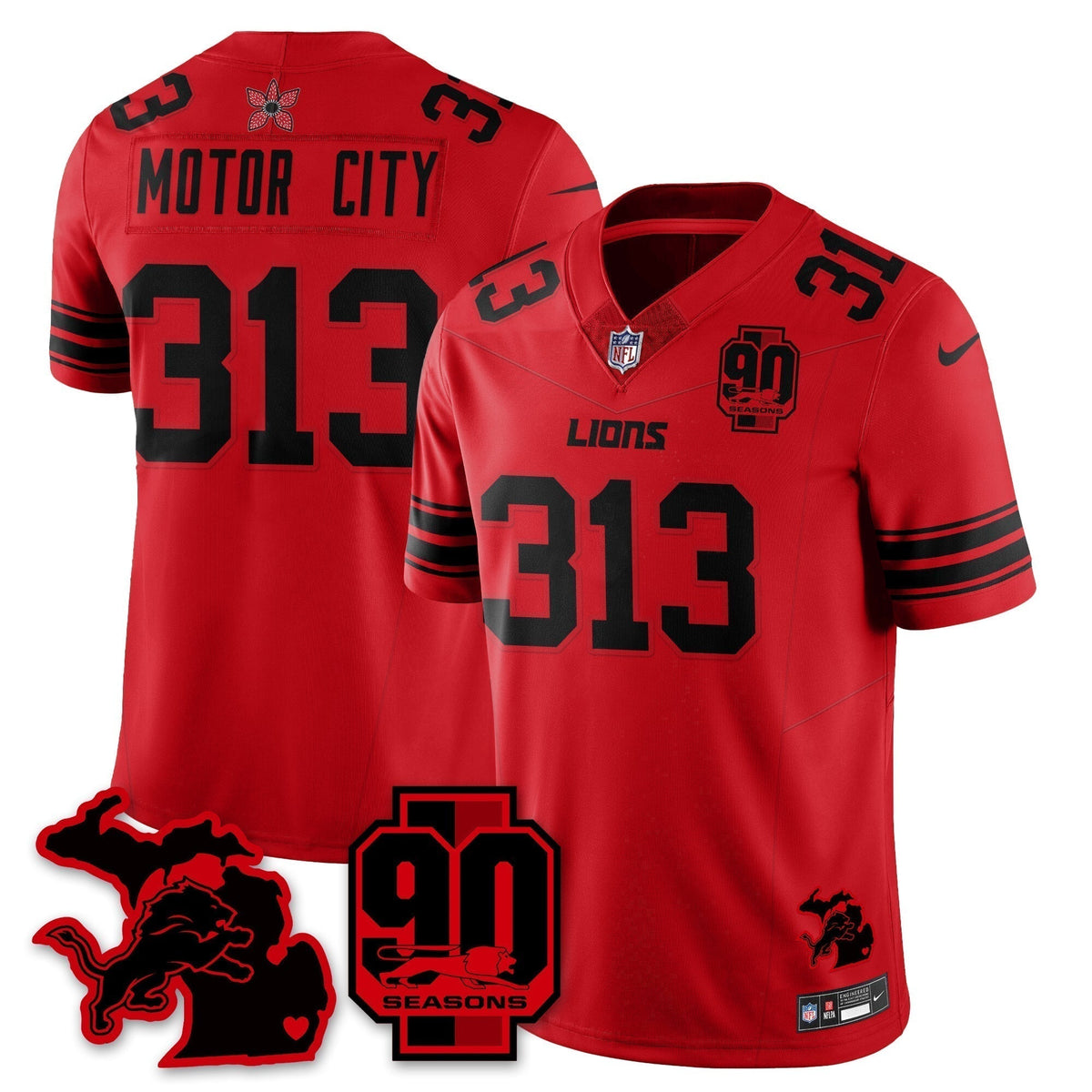 DET 'Stranger Things Edition' Vapor Limited Jersey - Stitched