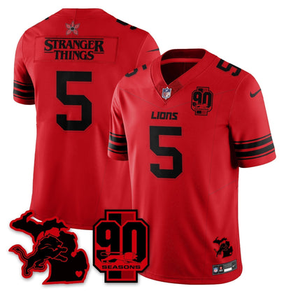DET 'Stranger Things Edition' Vapor Limited Jersey - Stitched