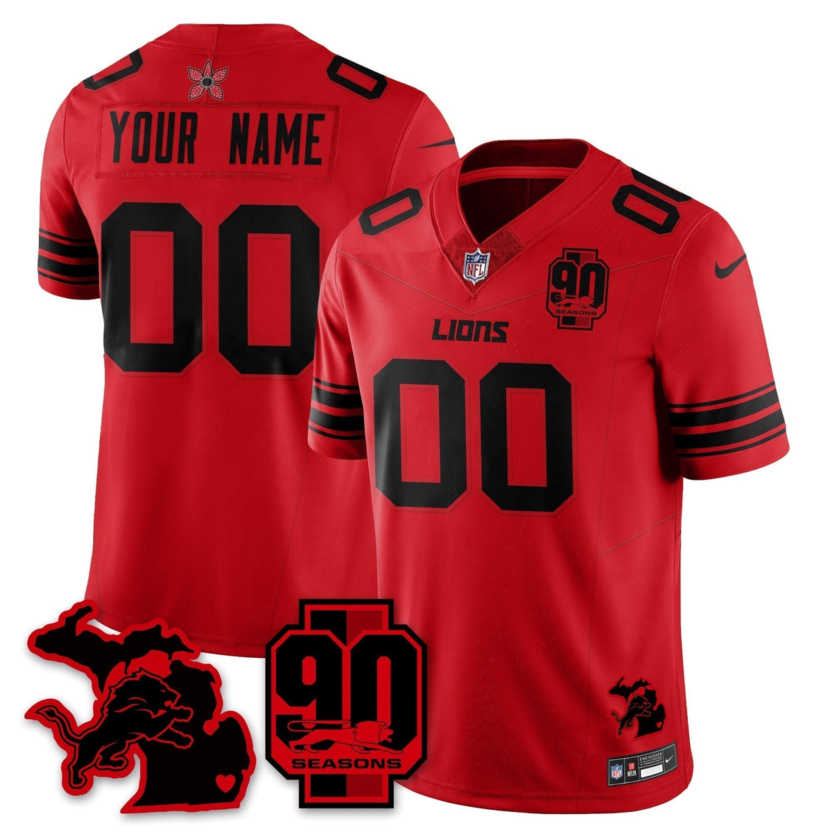 DET 'Stranger Things Edition' Vapor Limited Jersey - Stitched